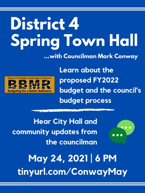 Spring 2021 town hall flyer